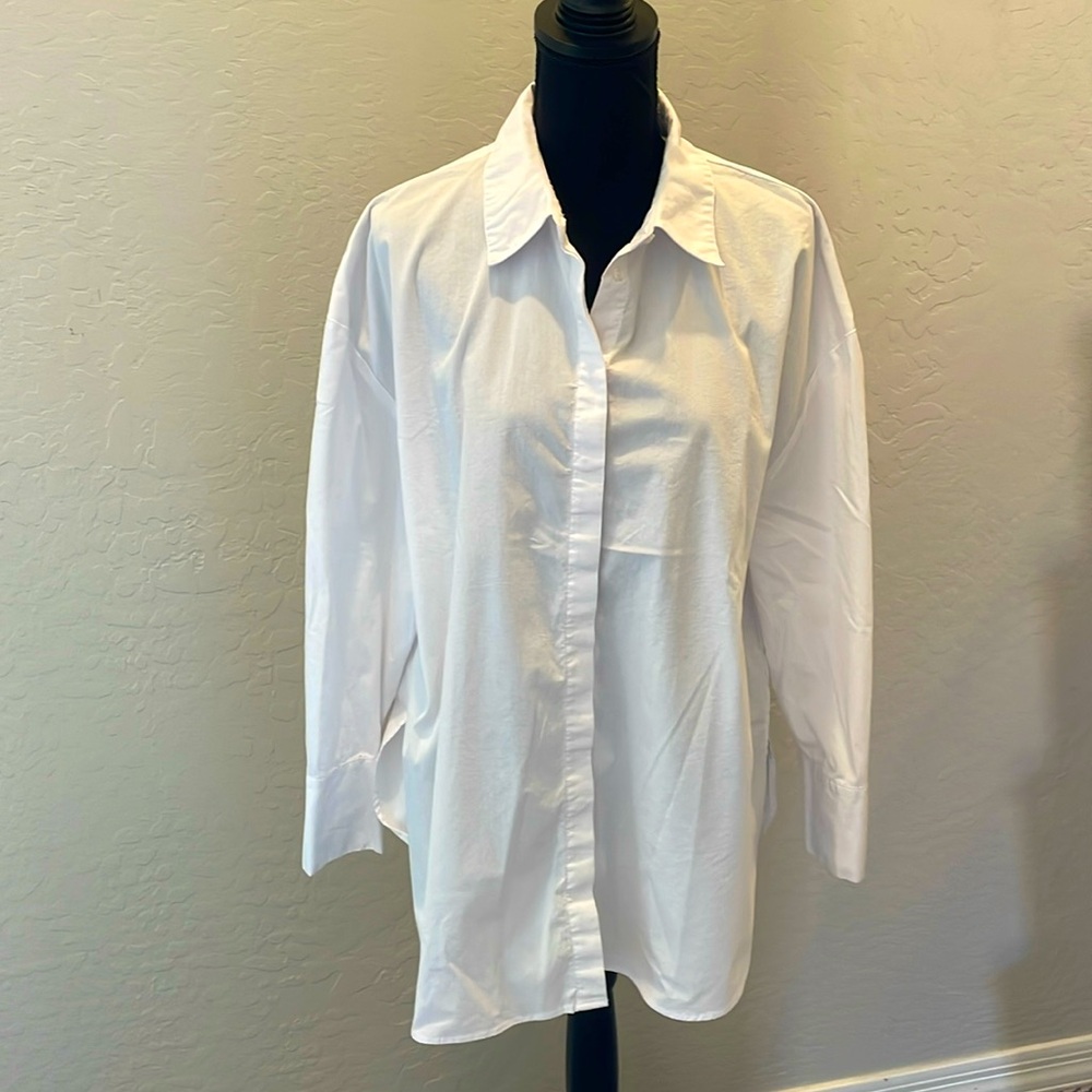 White Boyfriend Style Button Down - image 2